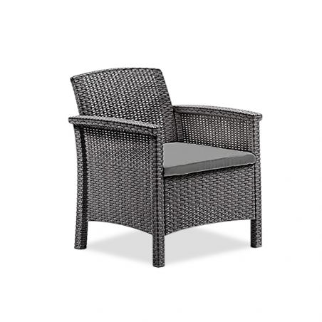 Salottino da Giardino VENEZIA Divano Poltrone e Tavolino Polipropilene in Rattan