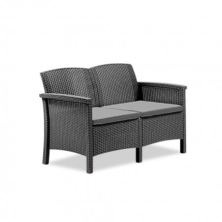 Salottino da Giardino VENEZIA Divano Poltrone e Tavolino Polipropilene in Rattan