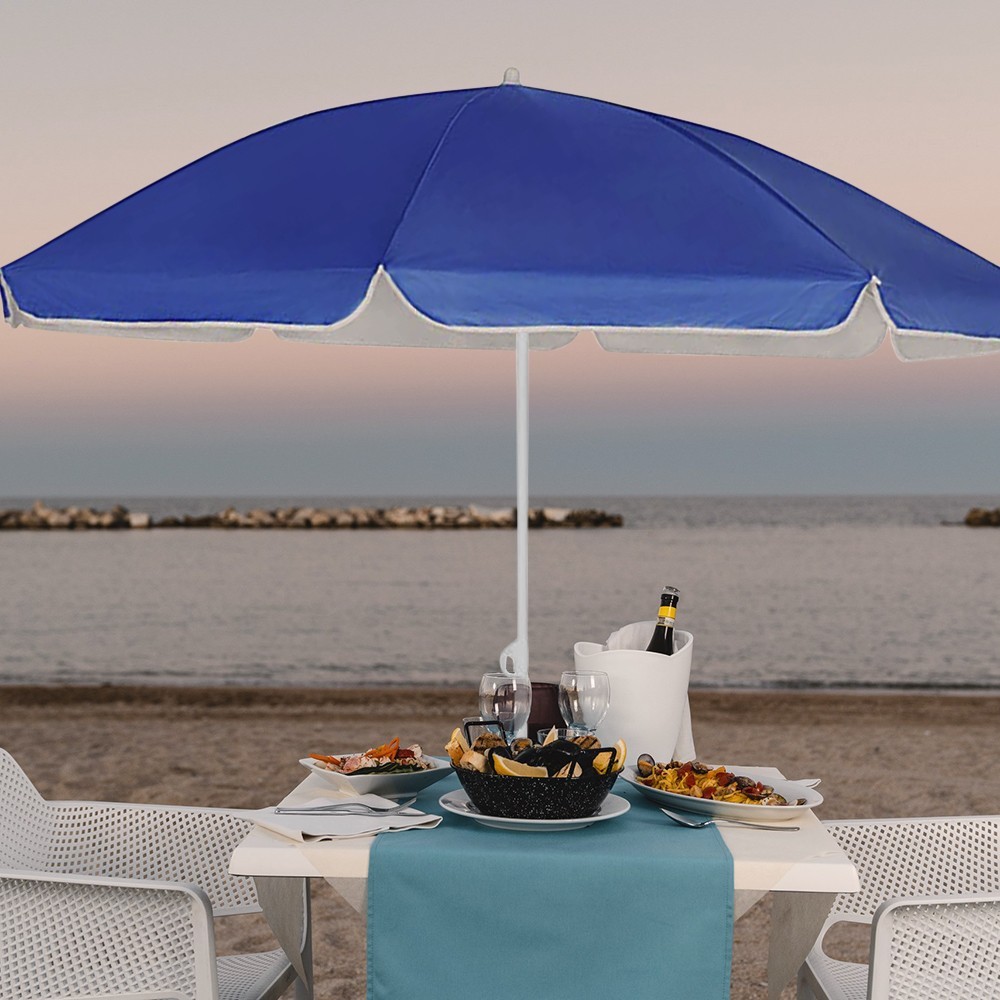 Ombrellone da Mare 170 cm Palo Centrale Tinta...