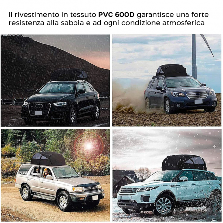 Box per Tetto Portabagagli Universale Portapacchi Impermeabile per Auto Furgoni