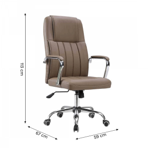Poltrona Ufficio Direzionale XENO in Ecopelle Imbottita con Seduta Ergonomica