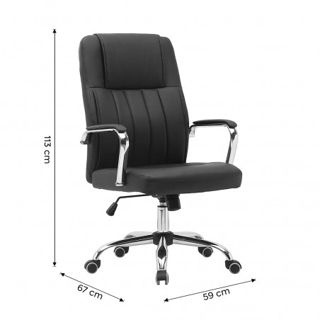 Poltrona Ufficio Direzionale XENO in Ecopelle Imbottita con Seduta Ergonomica
