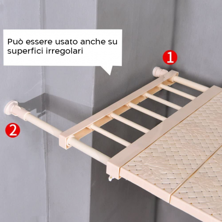 Mensola Estensibile per Armadi 35x45cm Scaffale Telescopico per Mobili