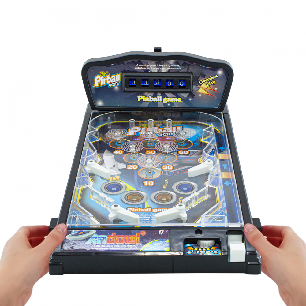 Flipper Gioco da Tavolo Pinball Game Elettronico con Luci ed Effetti Sonori