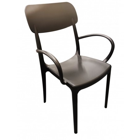 4 pz Sedie per Esterni CALIPSO Poltrone da Giardino con Braccioli Impilabili