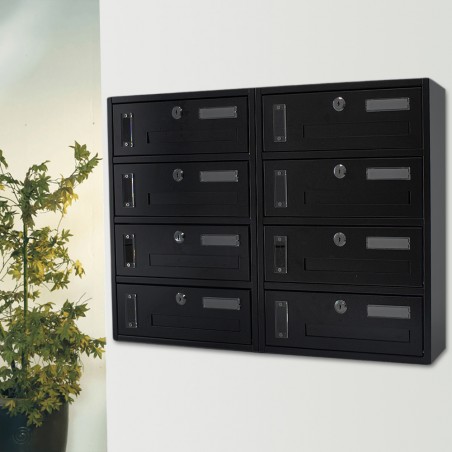 Cassetta Postale Condominiale 8 Posti Iron Gray 783.D Formato Rivista 44x17x60cm