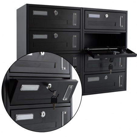 Cassetta Postale Condominiale 8 Posti Iron Gray 783.D Formato Rivista 44x17x60cm