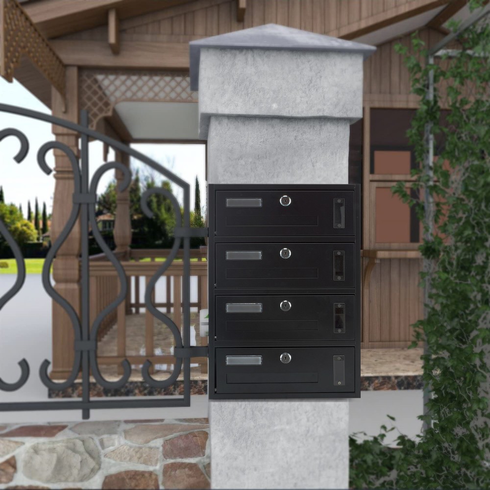 Cassetta Postale Condominiale 4 Posti Iron Gray...
