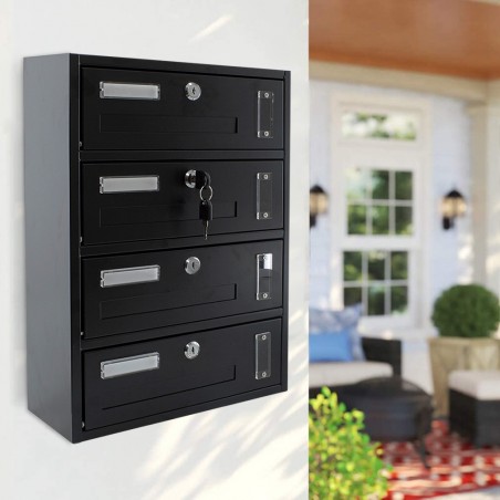 Cassetta Postale Condominiale 4 Posti Iron Gray 783.C Formato Rivista 44x17x30cm