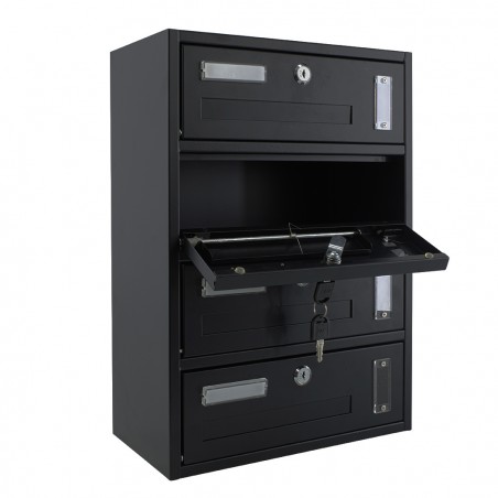 Cassetta Postale Condominiale 4 Posti Iron Gray 783.C Formato Rivista 44x17x30cm