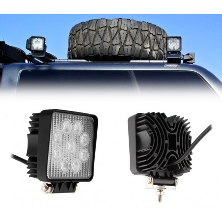 Faro led per auto camion e barche off road impermeabile e resistente alla polvere 27 watt luce bianca Faro led per auto camion e barche off road impermeabile e resistente alla polvere 27 watt luce bianca
