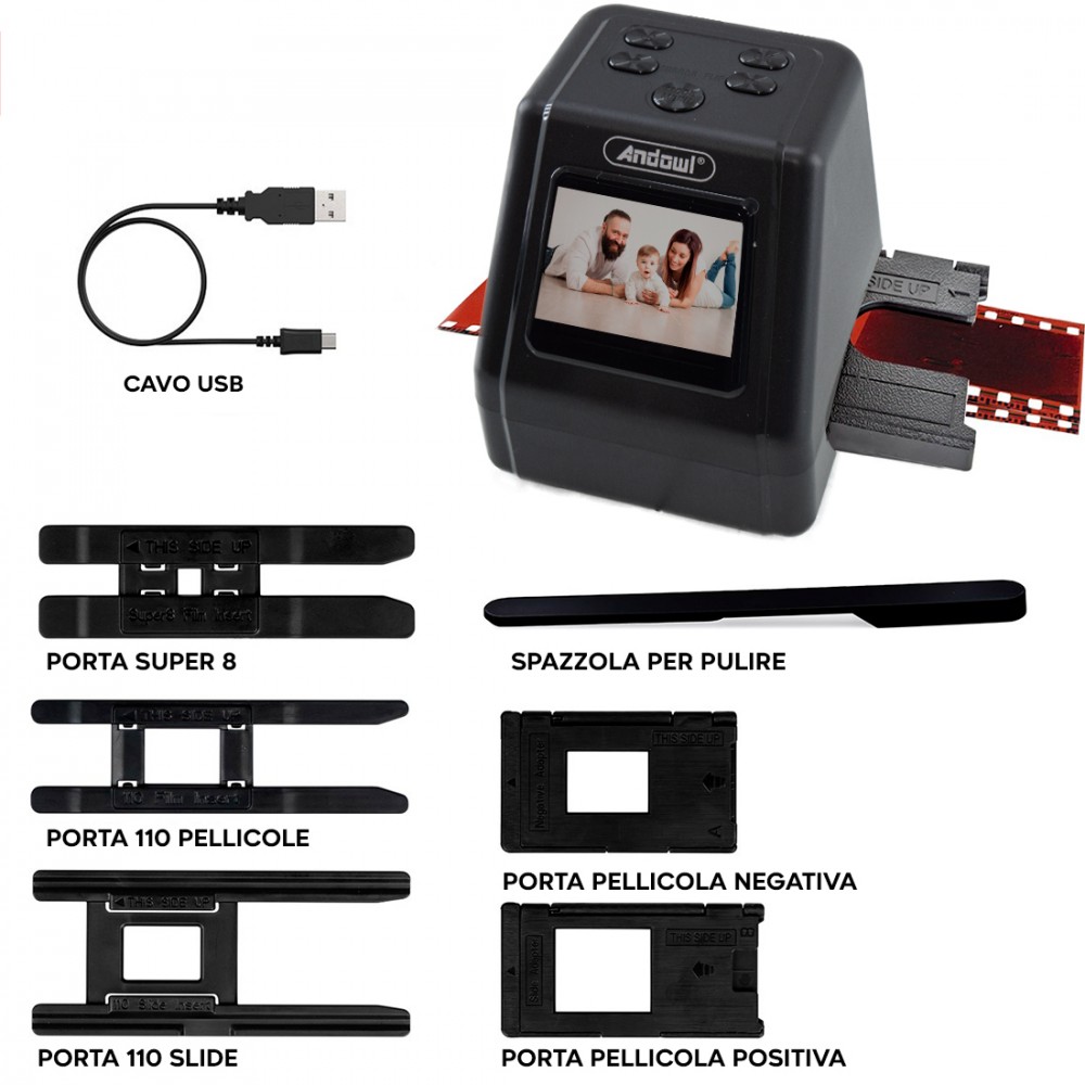 Mini Scanner Digitale per Pellicole Diapositive...