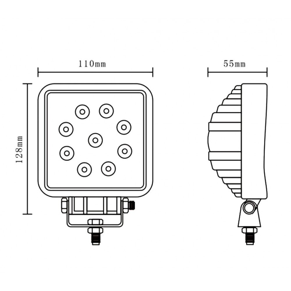 Faro led per auto camion e barche off road impermeabile e resistente alla polvere 27 watt luce bianca