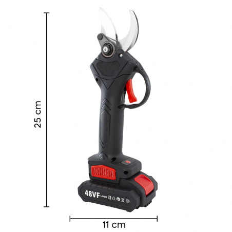 Forbici Elettriche Professionali Taglio 30mm Cesoie per Potatura Piante 48V-2Ah