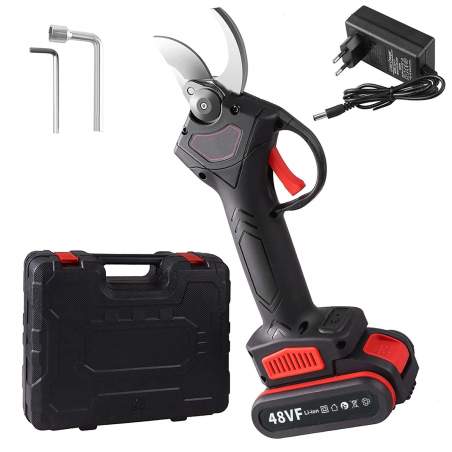Forbici Elettriche Professionali Taglio 30mm Cesoie per Potatura Piante 48V-2Ah