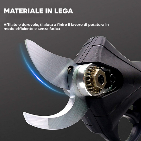 Forbici Elettriche Professionali Taglio 30mm Cesoie per Potatura Piante 48V-2Ah