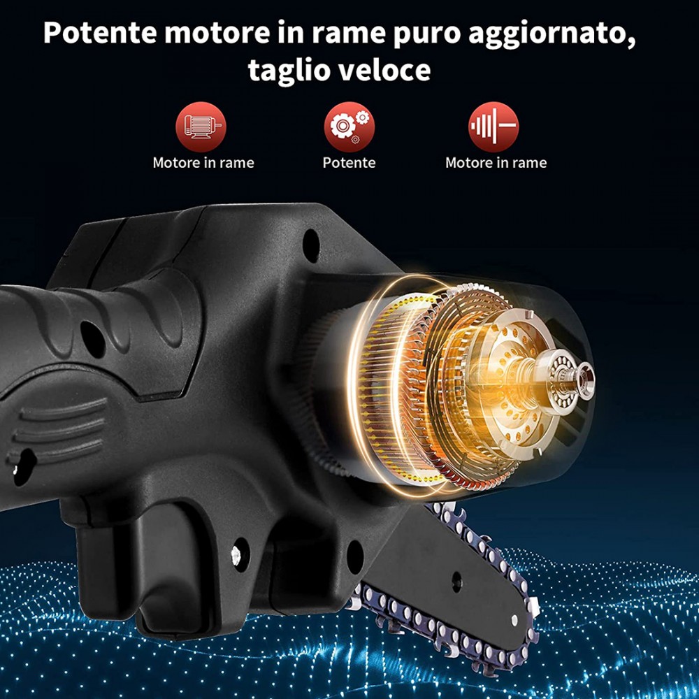Mini Motosega Elettrica Cordless a Batteria...