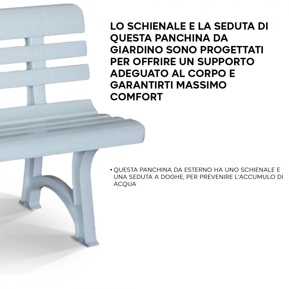 NON UTILIZZATO] Panca Panchina 2 Posti Giardino Terrazza Decorativa Elegante HHG-696 Acciaio - Foto 6