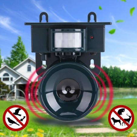 Sonic Repellente Sonoro e Visivo per Uccelli ad Energia Solare Scaccia Animali