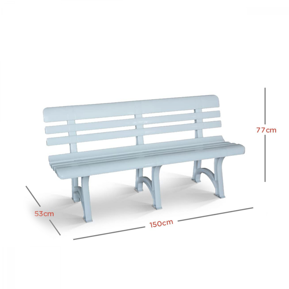 Panchina a 3 Posti da Giardino OLIMPIA Bianca...