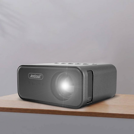 Mini Proiettore Led Ultra HD 1080P per Telefono con Telecomando Videoproiettore