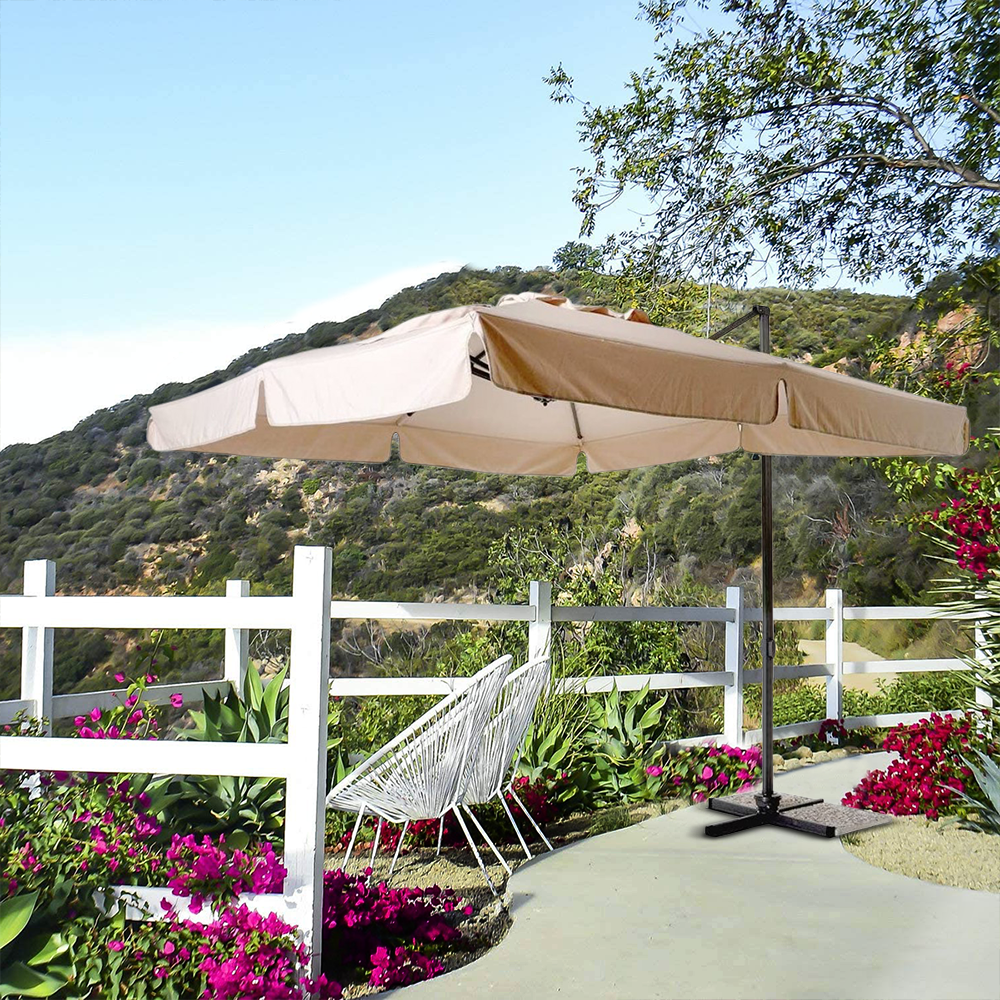 Ombrellone Quadrato VENEZIA Telo 3x3mt Ecru'...