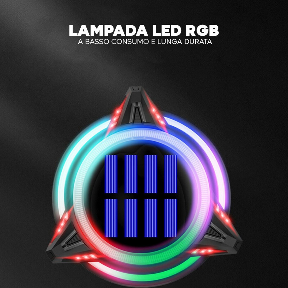 Faretto Solare Luce Led RGB Triangolo da...
