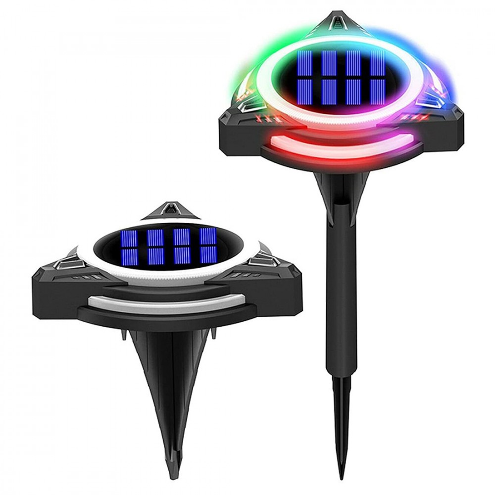 Image of Faretto Solare Luce Led RGB Triangolo da Giardino con Sensore Crepuscolare IP68052