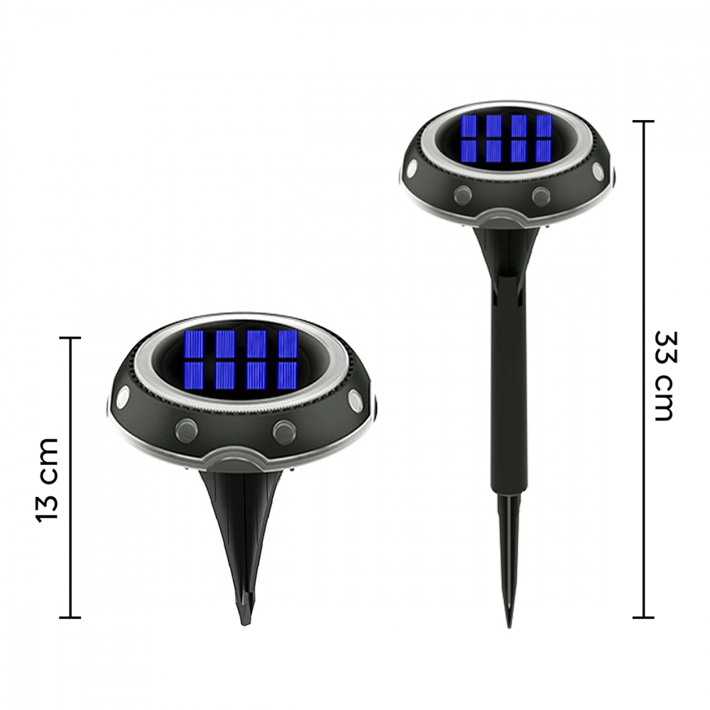 Faretto Solare Luce Led RGB Tondo da Giardino...