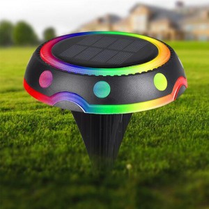 Faretto Solare Luce Led RGB Tondo da Giardino con Sensore... 2