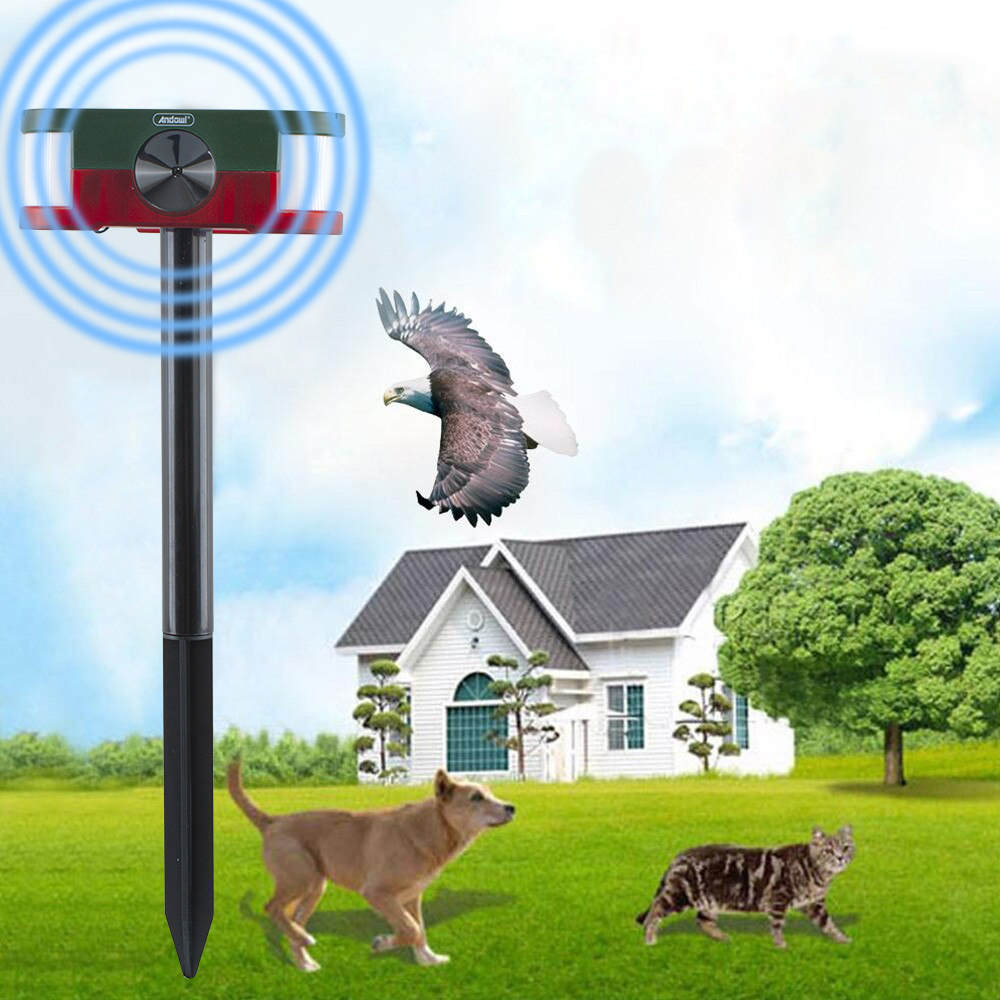 Sensore Scaccia Animali ad Ultrasuoni Allarme...