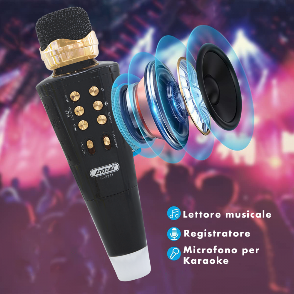 Microfono Karaoke Wireless Q-2711 Speaker...