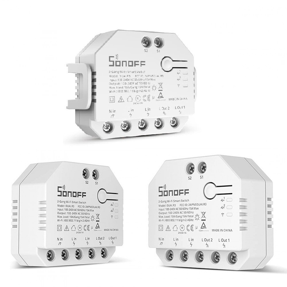 3 pz Interruttore Della Luce Intelligente SONOFF DUAL MINI R3 2-Gang 2-Way Smart