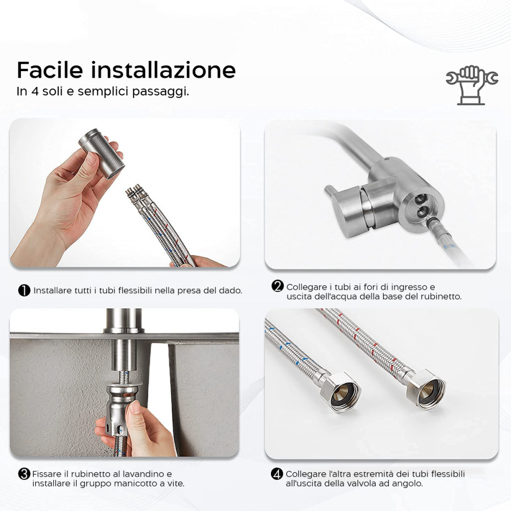 Rubinetto Redford Per Lavello Acciaio Inox...