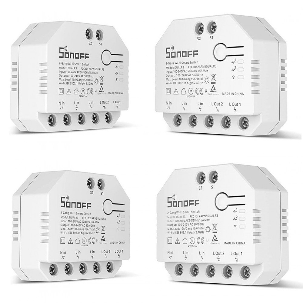 4 pz Interruttore Della Luce Intelligente SONOFF DUAL MINI R3 2-Gang 2-Way Smart