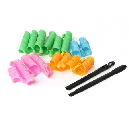 Kit arriccia capelli bigodini in tessuto acconciatura star 