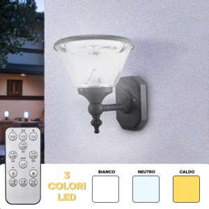 Lampada Led Da Parete 5W Esterni Con Pannello Solare... 2