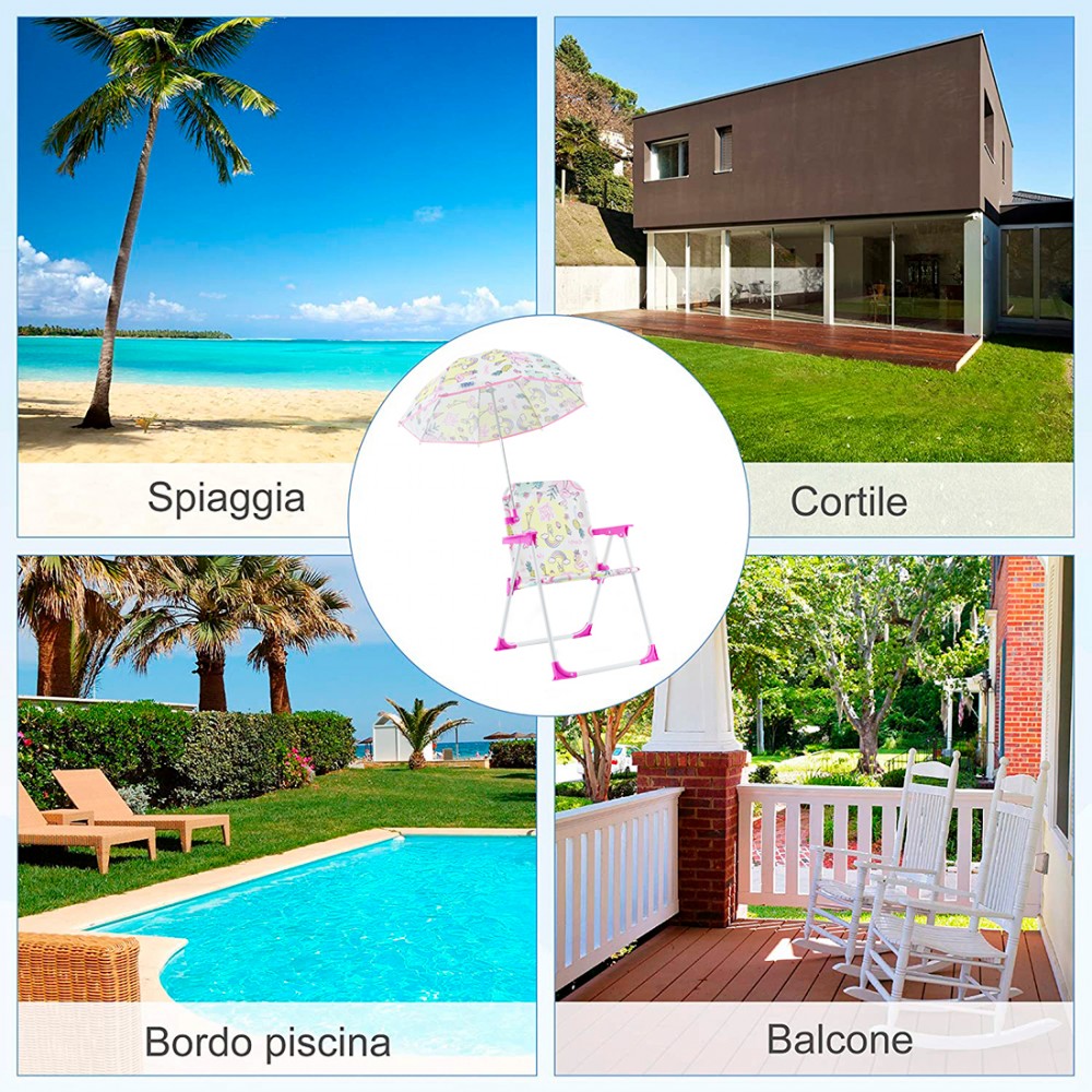 Sedia Pieghevole Enrico Coveri per Bambini con...