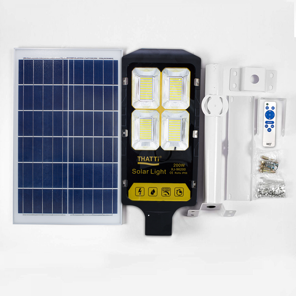 Lampione Stradale Led con Pannello Solare 200W...