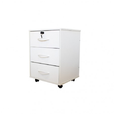 Cassettiera per Ufficio con Ruote QUICK 40X45X46cm 3 Cassetti con Serratura