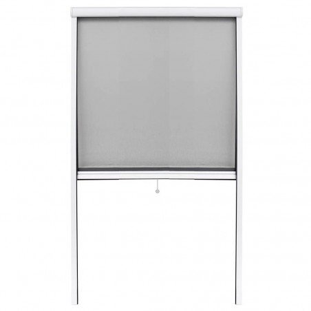 Zanzariera a Rullo 170X100 Riducibile Kit per Finestra con Telaio in Alluminio