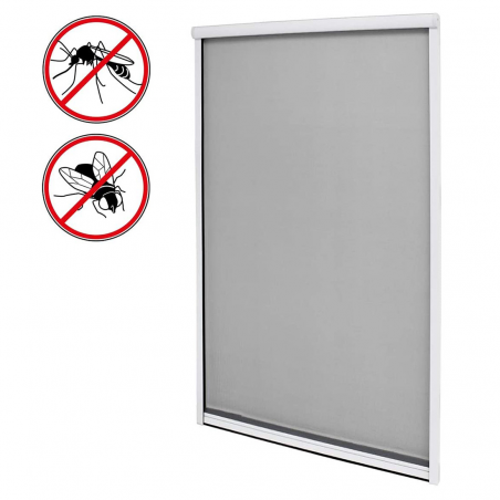 Zanzariera a Rullo per Finestra 250x150cm Scorrevole Riducibile Kit Fai Da Te