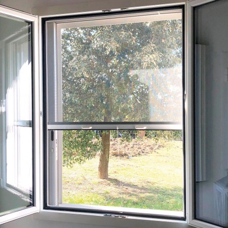 Zanzariera a Rullo per Finestra 250x150cm Scorrevole Riducibile Kit Fai Da Te