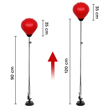 Palla da Boxe Altezza Regolabile Fino a 120H cm Punching Ball per Bambini