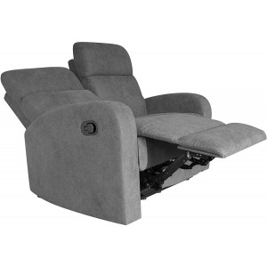 Divano Poltrona 2 Posti RECLINER Poggiapiedi e Schienale Reclinabile 130x77x104H