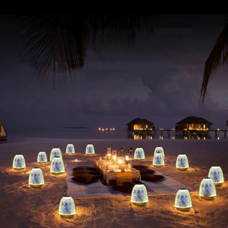 Lampada Touch Portatile con Speaker Altoparlante per Musica ed Effetti Luminosi