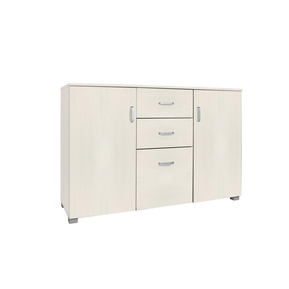Credenza Legno 2 Ante 3 Cassetti 120x40x82cm...