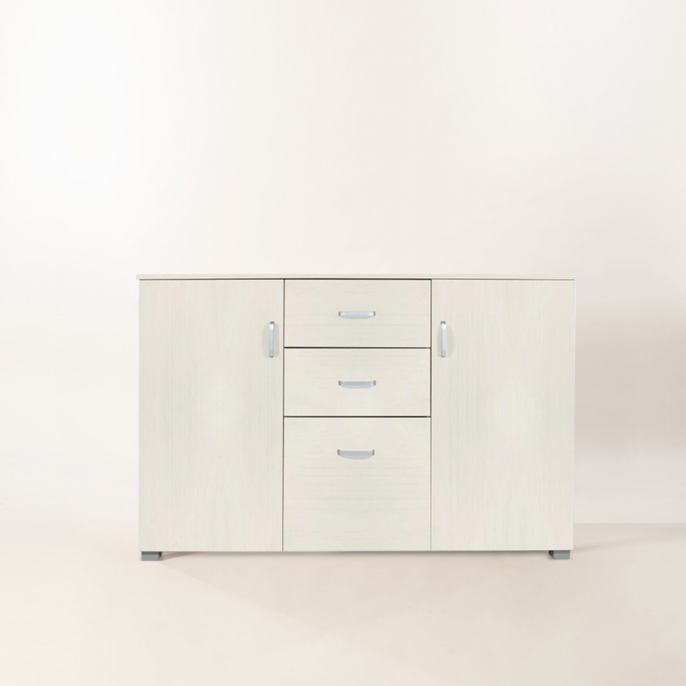 Credenza Legno 2 Ante 3 Cassetti 120x40x82cm...