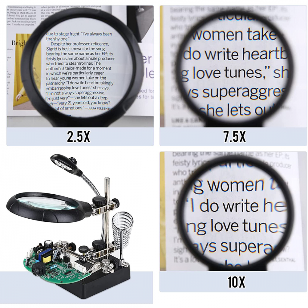 Lente d'Ingrandimento con Clip di Fissaggio e...