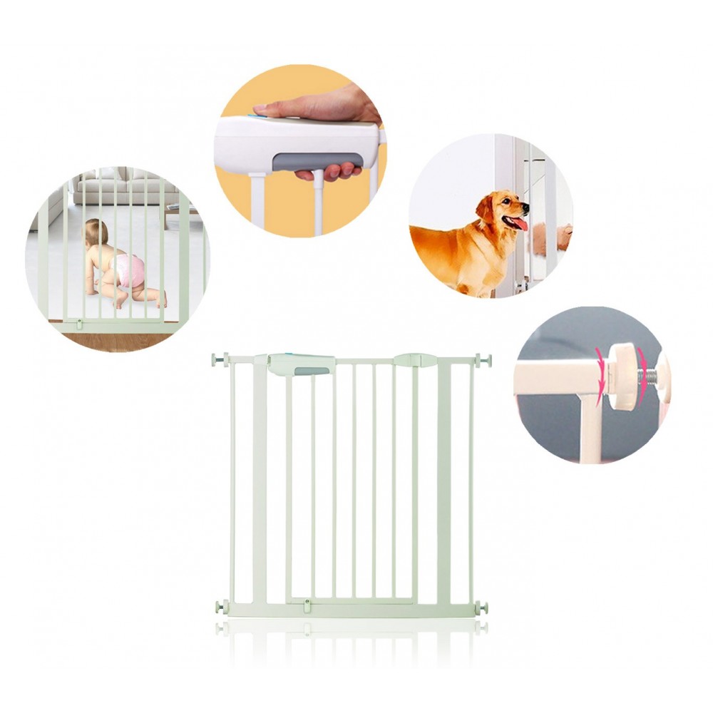 Cancello con bloccaggio a pressione per bambini e animali domestici barriera di sicurezza KH-001